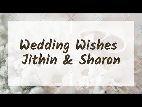Wedding Wishes 🥳 Jithin and Sharon