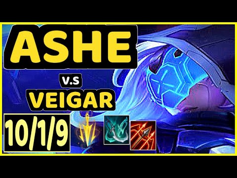 BENJI (ASHE) vs VEIGAR - 10/1/9 KDA BOTTOM ADC CHALLENGER GAMEPLAY - NA