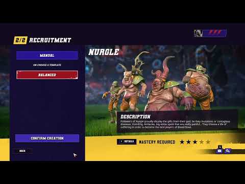 Release Day! Basic Team Creation Nurgle - Blood Bowl 3 No Commentary