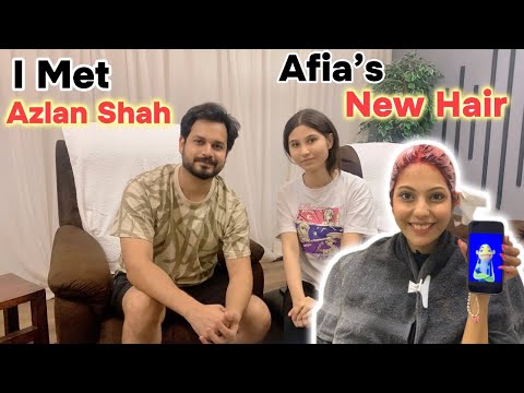I Met AZLAN SHAH At The Trio Salon || AFIA New Hair Colour Revealed || Areebaahmed