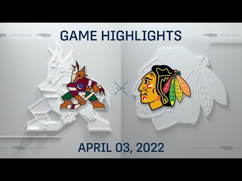 NHL Highlights | Coyotes vs. Blackhawks - Apr. 3, 2022