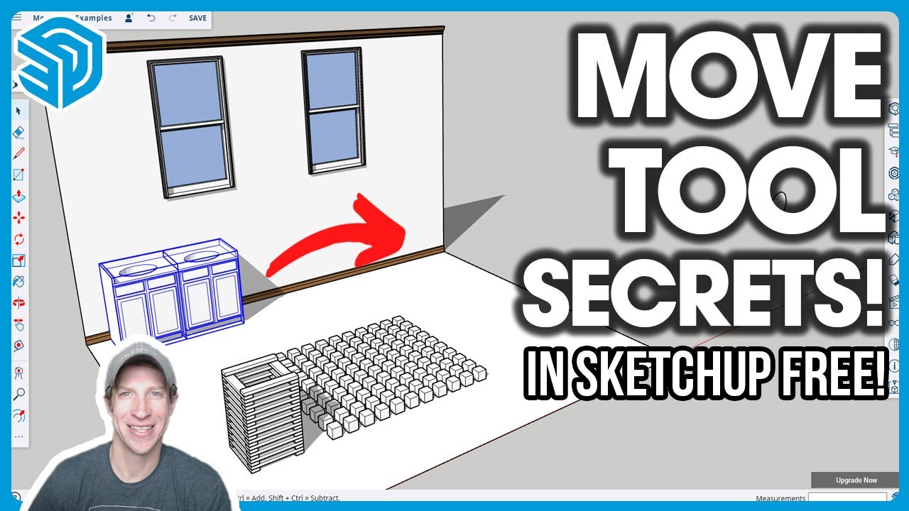 How to Use the MOVE TOOL in SketchUp Free! (Secrets Revealed!)