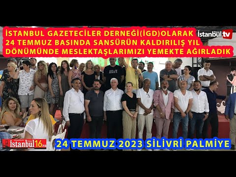 İstanbul Gazeteciler Derneği, 24 Temmuz Basında Sansürün Kaldırılmasını kutladı