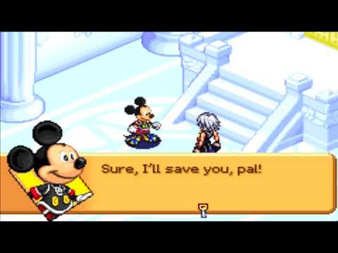 Kingdom Hearts Chain of Memories (GBA) Reverse/Rebirth Cutscene #36 Mickey's Promise to Riku