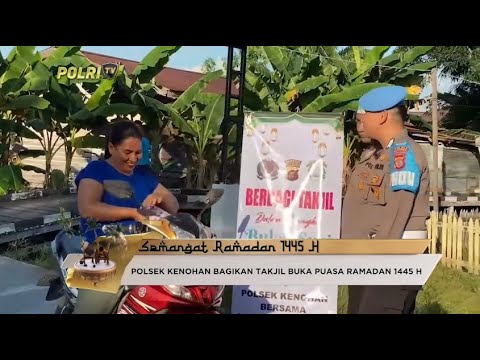 POLSEK KENOHAN BAGIKAN TAKJIL BUKA PUASA RAMADAN 1445 H