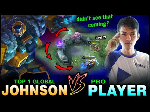 PRO PLAYER Got Destroyed by TOP 1 GLOBAL JOHNSON in Rank?? ~ Mobile Legends