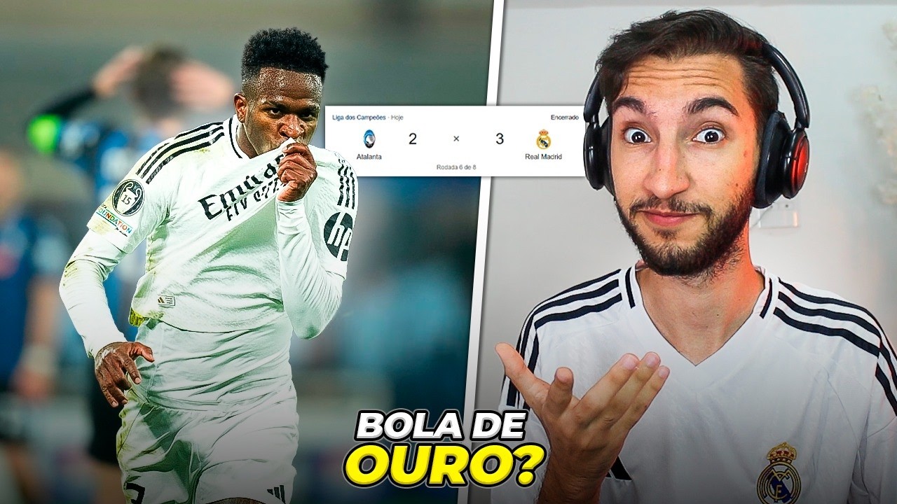 Real Madrid 3 x 2 Atalanta - VINI JR DESSA VEZ LEVA A BOLA DE OURO? (Mbappé mal dnv?🤔)