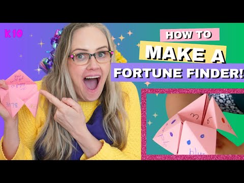 Make a 🔮 FORTUNE TELLER CRAFT! 🔮 Easy DIY Origami PAPER FORTUNE FINDER Craft for Kids! - No Glue!