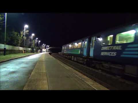 37402 at Cark with the Lancaster - Barrow. 30/12/17.