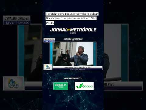 Tarcísio deve recusar convite e avisar Bolsonaro que permanecerá em São Paulo