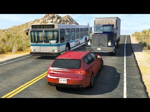 Car Overtaking Crashes Compilation #6 - BeamNG Drive - HD