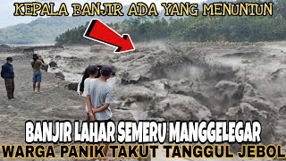 Download lagu SEMERU NGAMUK‼️ ASLI KEPALA BANJIR LAHAR SEMERU TERLIHAT ADA YANG MENUNTUN || Warga Panik Semua😨 mp3