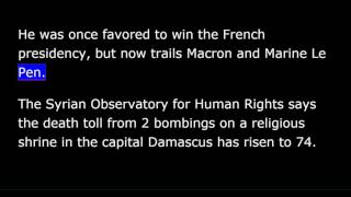 VOA news for Monday, March 13th, 2017