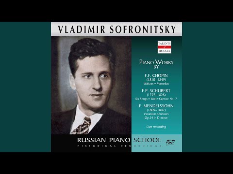 12 Lieder von Franz Schubert, S. 558 (Excerpts) : No. 2, Auf dem Wasser zu singen (Live)