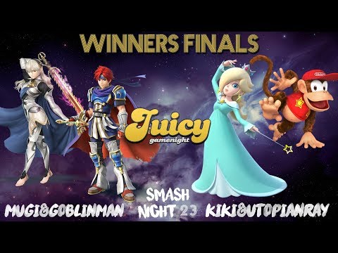 JuicySmashNight #23 - Winners Finals - Mugi & Goblinman v.  Kiki & UtopianRay