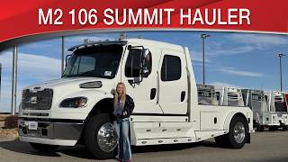 A preview image of the linked video showcasing 2023 Freightliner M2 106 Summit Hauler