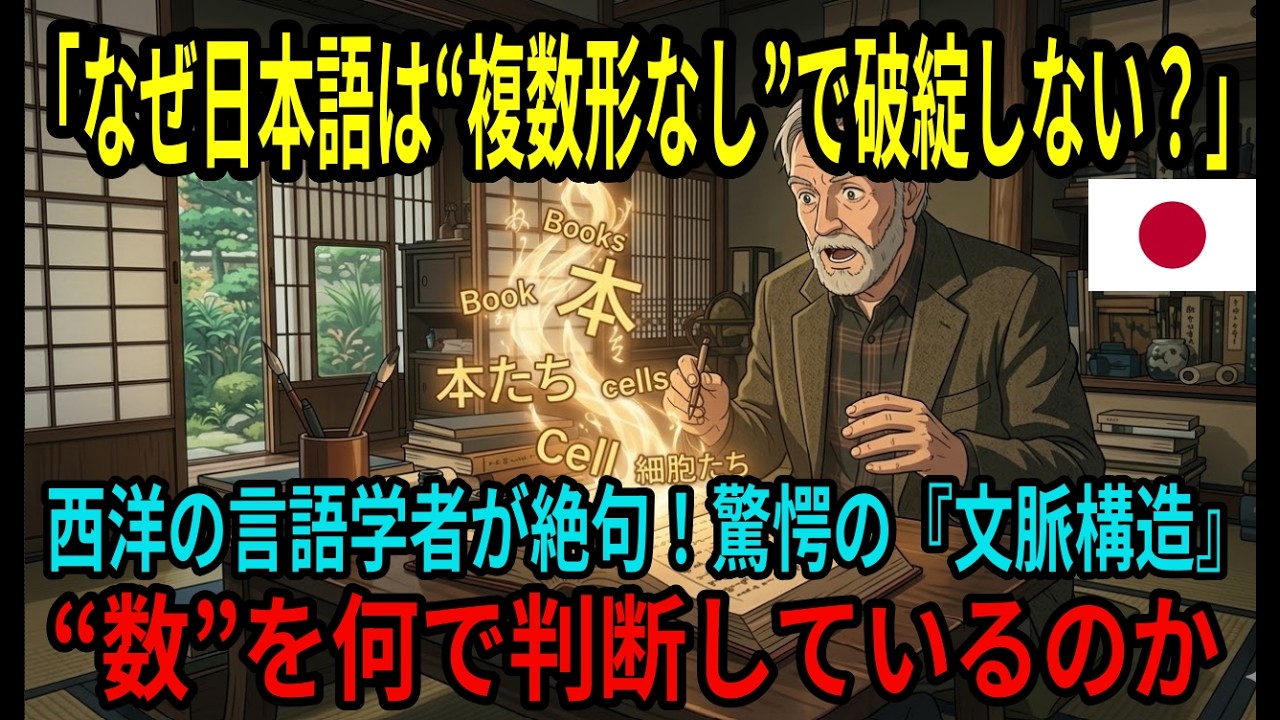 【海外の反応】なぜ日本語は“複数形なし”で破綻しない？最新AIすら絶句させた世界最高峰の「文脈構造」