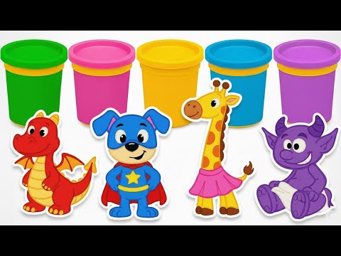 Create Cartoon Friends with Clay 🌈  | Best Preschool Video