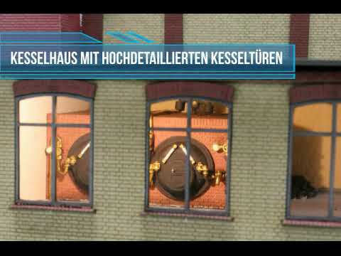 Spur N 1:160 Maschinenhalle mit Dampfmaschine und Generator