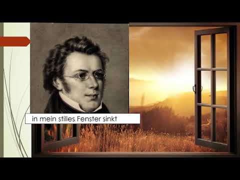 Franz Schubert:  im Abendrot D 799 - best video with lyrics to understand and love this song