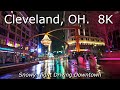 Cleveland OH 8k Downtown Night Drive