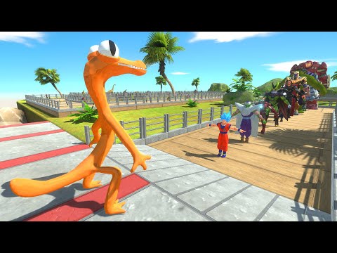 Rainbow Friend Orange OASIS DEATH RUN - Animal Revolt Battle Simulator