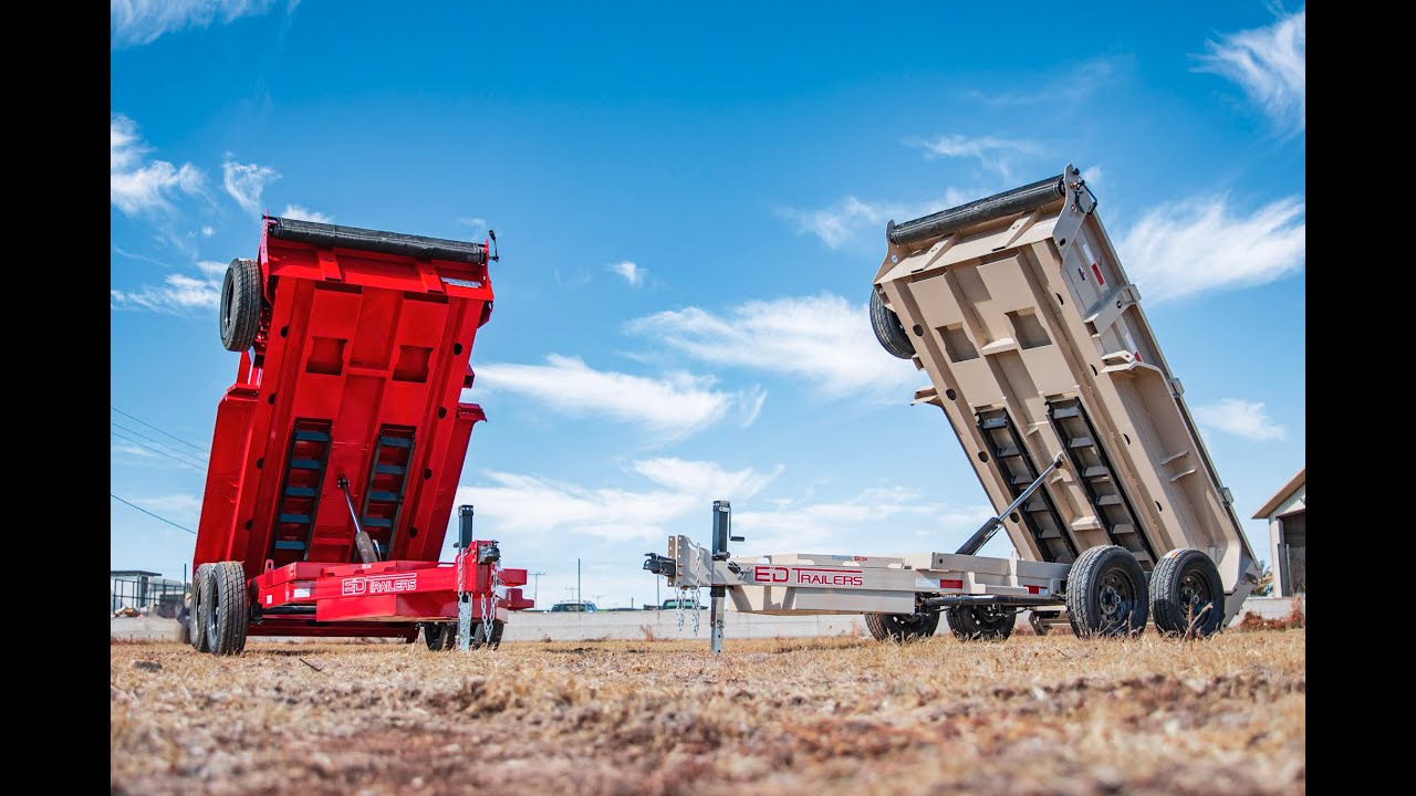Pair of Dump Trailers Ready to Work