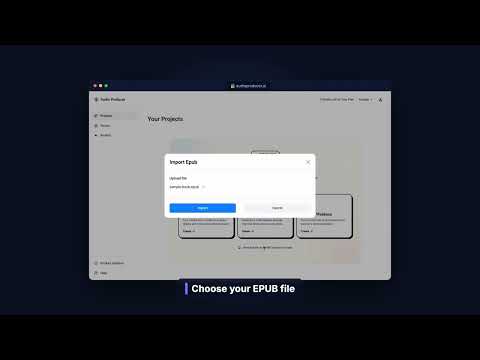 Import an EPUB and Turn Your Book Into Audio