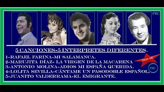 5-CANCIONES-5-INTERPRETES-DE LOS AÑOS-1950-60- HD.