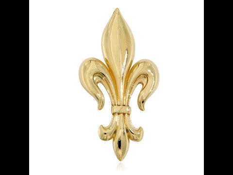 Pandantiv cu Anou Ascuns Aur Galben 14k Fleur-de-lis - Noblete si Rafinament