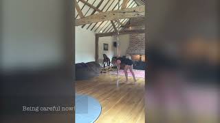 Hip replacement surgery, rapid recovery progress: two weeks and one day after surgery