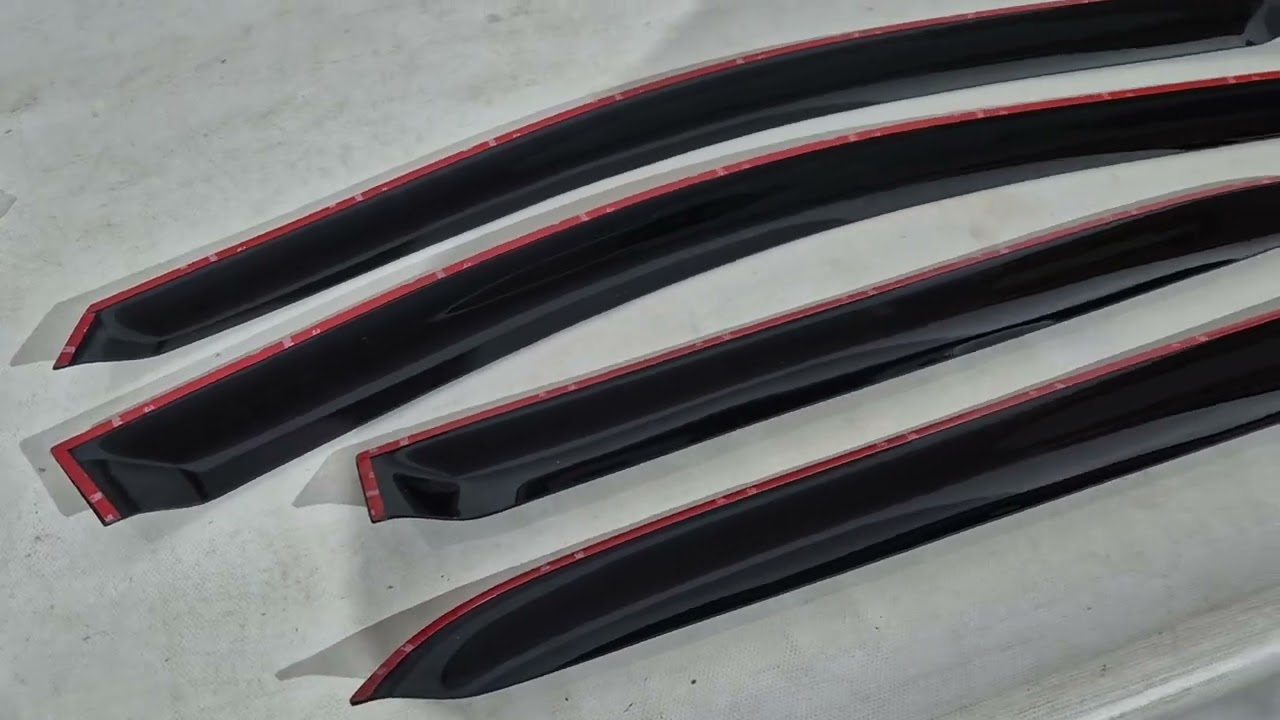 Nissan Tiida 2004-2011 рр. Вітровики SD (4 шт, HIC) Video 1