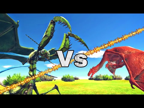 Giant mantis Vs Fantasy and Reptiles | Animal Revolt Battle Simulator
