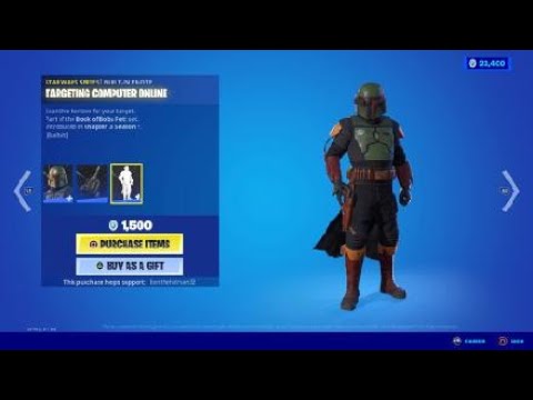 Fortnite Targeting Computer Online Emote Boba Fett
