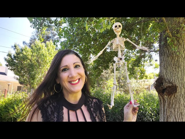 Vídeo relacionado con Halloween Sign Decoration, Wooden Skeleton Wall Ornament, 7.87x7.87 inches, Indoor Scary Plate Bedroom, Porch Mantel Fence, Gothic Hanging for Haunted House Halloween Display