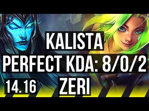 KALISTA & Nami vs ZERI & Janna (ADC) | 8/0/2, Legendary | EUW Master | 14.16