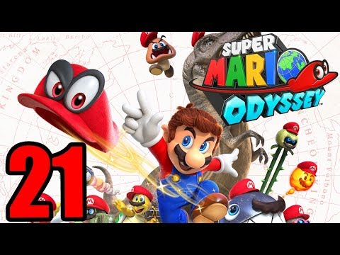 Super Mario Odyssey playthrough pt21 - Mario Blasts Off!/The Wooded World