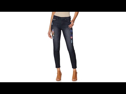 Sheryl Crow Patched and Distressed Skinny Jean