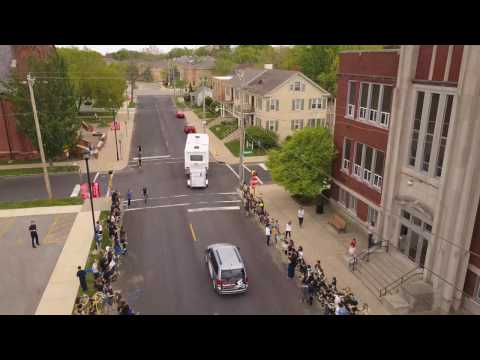 St Mark's School and St. Joseph Newman Center Line the Street