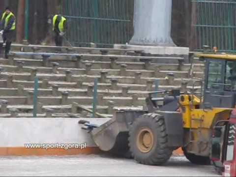www.sport.zgora.pl - Rozpoczęcie przebudowy stadionu