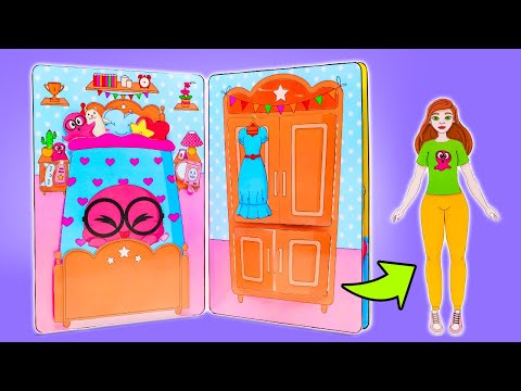 ¡Casa de muñecas de papel de ENSUEÑO! 🤩 Construyendo una mansión en miniatura en un álbum