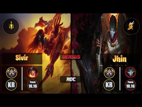 Challenger SIVIR [Lethal Tempo] (ADC) VS  JHIN - Challenger KR Patch 10.16