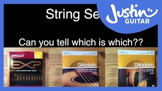 Video thumbnail for Acoustic Guitar String Shootout - Coated vs Phosphor Bronze vs 80/20 - D'Addario by JustinGuitar