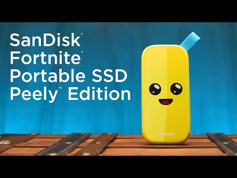 Kietasis diskas SanDisk Fortnite® nešiojamasis SSD diskas,Peely™ Edition – 1 TB video