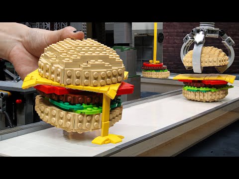 How Millions Of BURGER are Made In A LEGO Factory at Home IRL ASMR