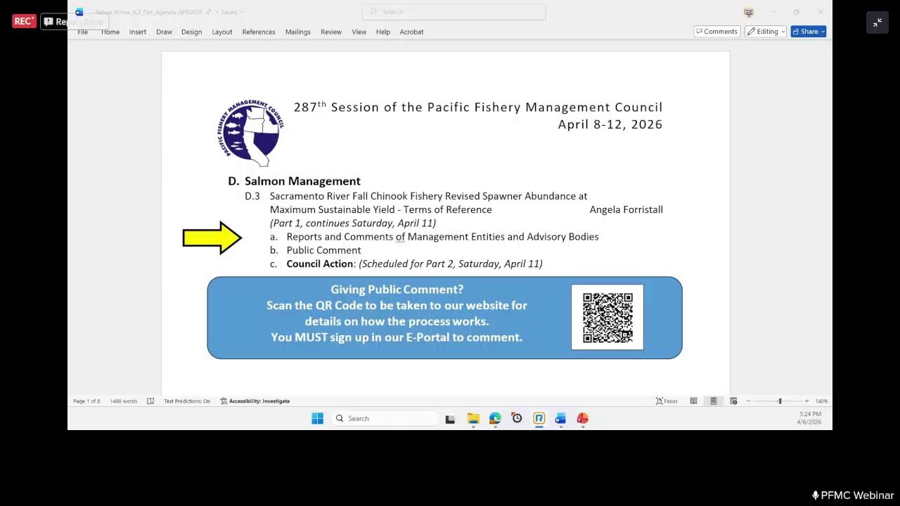 April 2026 PFMC Council Meeting  04/08/26