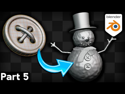 Part 5 - Blender for Complete Beginners Tutorial Series (Modeling the Buttons & Using Curves)