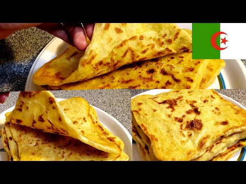 Algerian Msemen. Layered Flat Bread Recipe. English Version