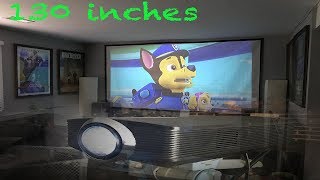 130 inch Projector Set up for under $200.00