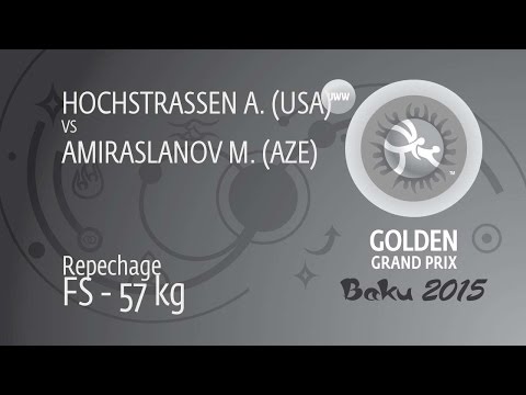 Repechage FS - 57 kg: M. AMIRASLANOV (AZE) df. A. HOCHSTRASSEN (USA) by TF, 10-0